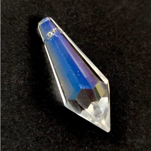 Távolkeleti üveg dekorációs kristály -  csepp - Crystal AB - 36x13mm