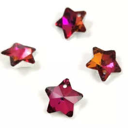   Távolkeleti üveg kristály - csillag - Crystal Santander - 13x7mm