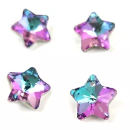   Távolkeleti üveg kristály - csillag - Crystal Vitrail Light - 13x7mm