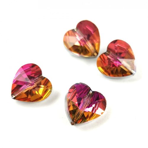 Orienal glass crystal - Heart - Crystal Santander - 10mm - top to bottom drilled