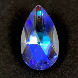   Távolkeleti üveg kristály - körte - Crystal AB - 22 x 13 x 9 mm