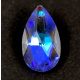 Orienal glass crystal - pear - Crystal AB -  22 x 13 x 9 mm