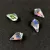 Távolkeleti üveg kristály - Briolette csepp - Crystal AB - 11 x 5.5 mm