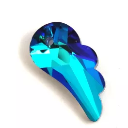   Távolkeleti üveg kristály - Szárny - Crystal Bermuda Blue - 20 x 10 x 5 mm