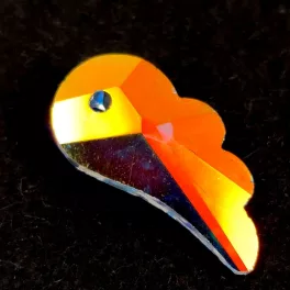   Távolkeleti üveg kristály - Szárny - Crystal AB - 20 x 10 x 5 mm