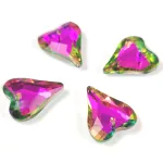 Távolkeleti üveg kristály - Szív - Crystal Vitrail Medium - 17.5 x 14.5 x 6 mm