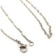 Chain - with clasp - Stainless Steel - Platinum Colour - 45 cm