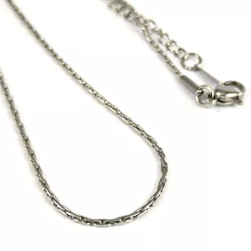 Ékszerlánc - platina színű - 41+6cm - rozsdamentes acél (304)