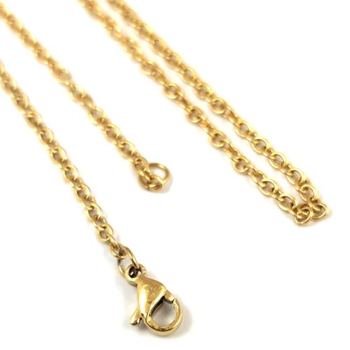 Chain - with clasp - Stainless Steel - Gold Colour - 45 cm