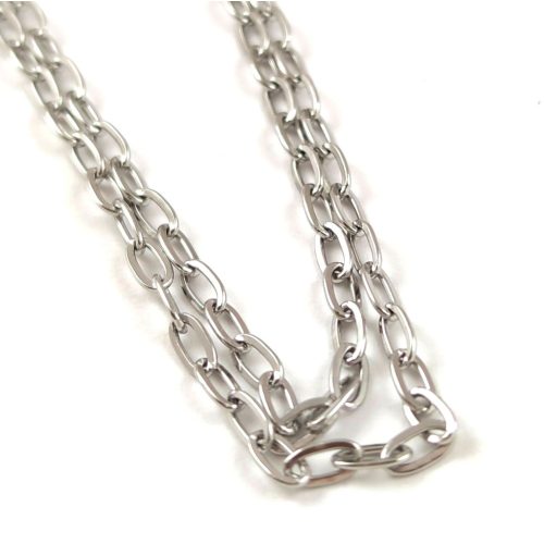 Chain - Stainless Steel - Platinum Colour - 100 cm