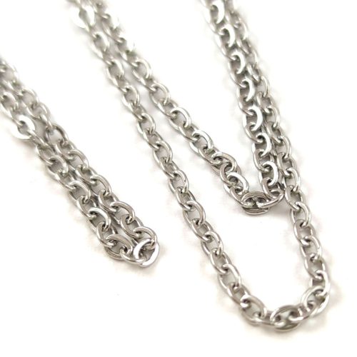 Chain - Stainless Steel - Platinum Colour - 100 cm