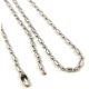 Chain - with clasp - Stainless Steel - Platinum Colour - 60 cm