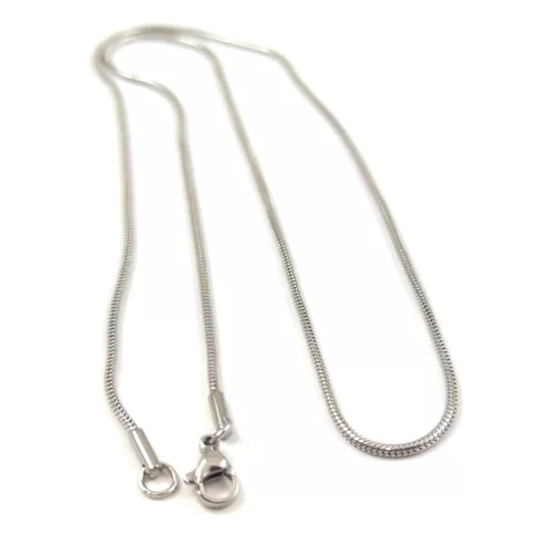 Chain - Platinum Colour - 1.5 mm - Stainless Steel - 50cm