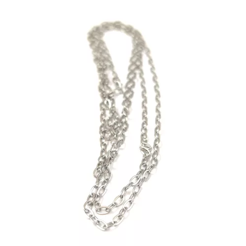 Chain - Platinum Colour - Stainless Steel - 4.5 x 2.5 mm - 1m
