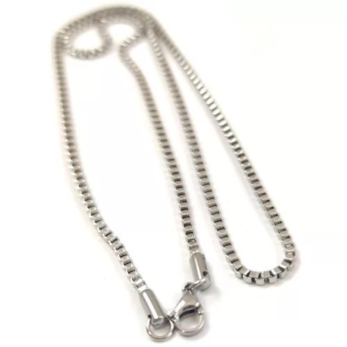 Chain - Platinum Colour - 2 mm - Stainless Steel - 50cm