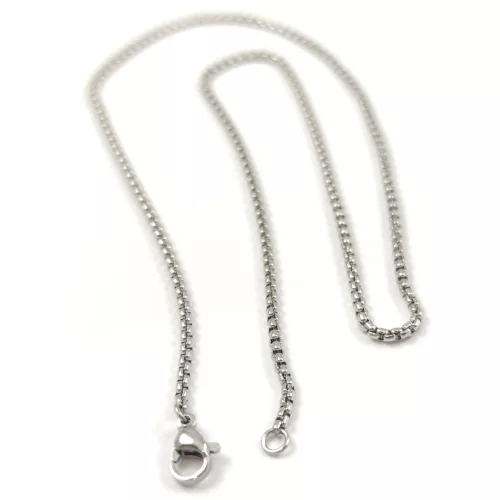 Chain - Platinum Colour - 2 mm - Stainless Steel - 45cm