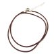 Leather Necklace Base - Brown - with stainless steel lobster clasp - 45 cm