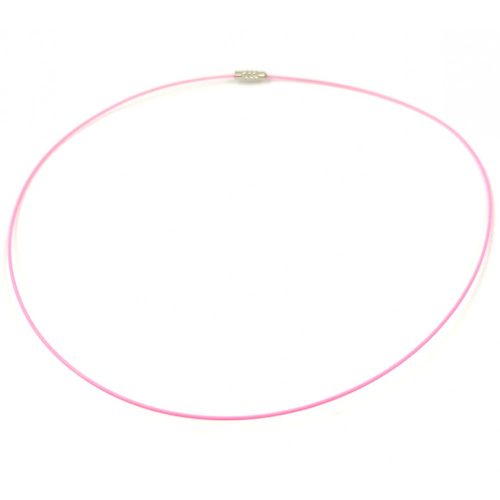 Nyakláncalap - sodrony - pink színű - 45 cm