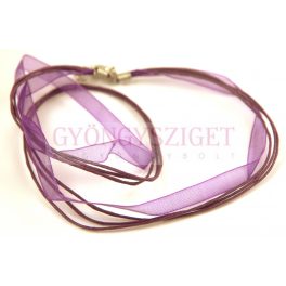 Textile Necklace Base - Purple - with Lobster Clasp - 46 cm