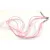 Textile Necklace Base - pink - with Lobster Clasp - 46 cm