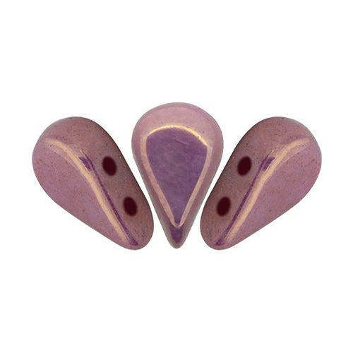 Amos® par Puca®gyöngy - White Pink Gold Luster - 5x8 mm