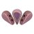 Amos® par Puca®gyöngy - White Pink Gold Luster - 5x8 mm