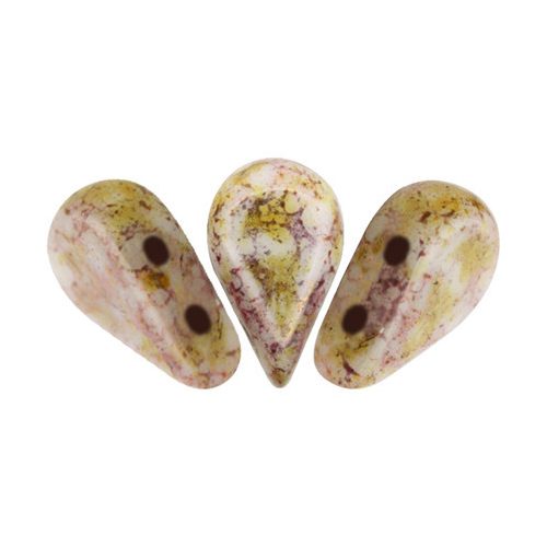 Amos® par Puca®gyöngy - Brown Purple Bronze Luster - 5x8 mm