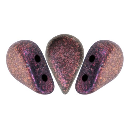 Amos® par Puca®gyöngy - Polichrome Copper Red - 5x8 mm