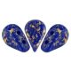 Amos® par Puca®gyöngy - Opaque Sapphire Splash - 5x8 mm