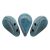 Amos® par Puca®gyöngy - Opaque Aqua Bronze - 5x8 mm