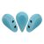 Amos® par Puca®gyöngy - Opaque Aqua - 5x8 mm