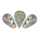 Amos® par Puca®gyöngy - Opaque Blue Turquoise Tweedy - 5x8 mm