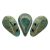 Amos® par Puca®gyöngy - Opaque Green Turquoise Bronze - 5x8 mm