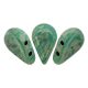 Amos® par Puca®gyöngy - Opaque Green Turquoise Picasso - 5x8 mm
