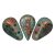 Amos® par Puca®gyöngy - Opaque Green Turquoise Tweedy - 5x8 mm