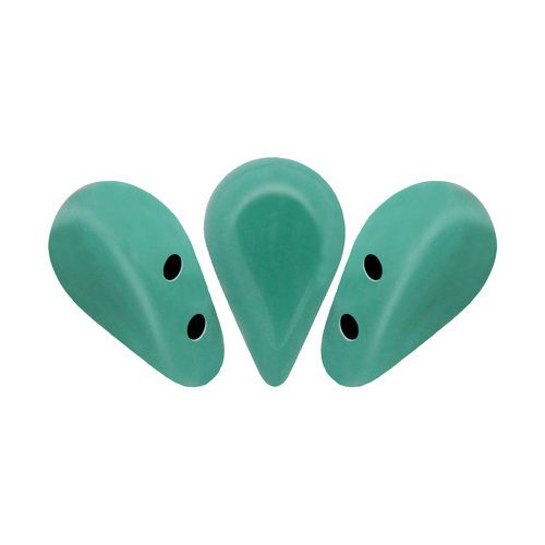 Amos® par Puca®gyöngy - Opaque Green Turquoise - 5x8 mm