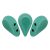 Amos® par Puca®gyöngy - Opaque Green Turquoise - 5x8 mm