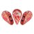 Amos® par Puca®gyöngy - Opaque Coral Red Tweedy - 5x8 mm