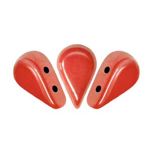 Amos® par Puca®gyöngy - Opaque Light Coral Luster - 5x8 mm