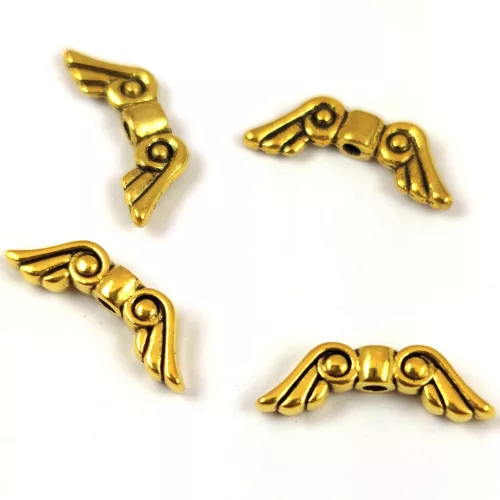 Angyalszárny - arany színű - 16 x 5 x 3 mm - 50db