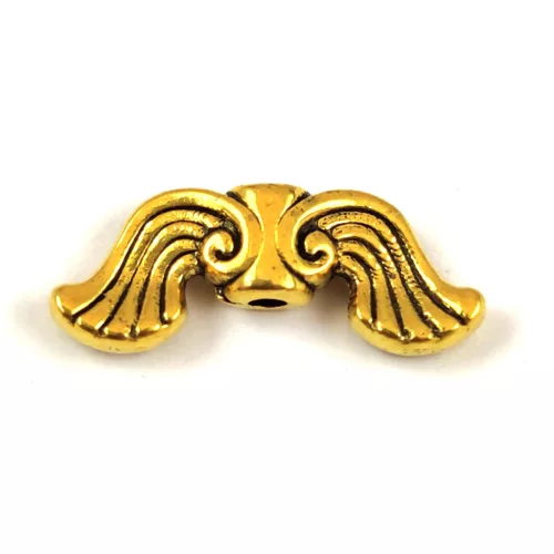 Angyalszárny - arany színű - 19 x 7.5 x 3.5 mm - 50db