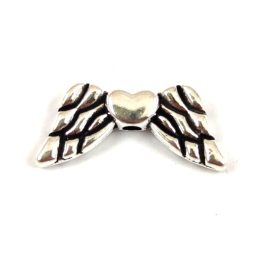 Angel wings - Platinum Colour - 19x8.5 mm - 50pcs