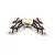 Angyalszárny - platina színű - 19 x 8.5 x 3 mm - 50db