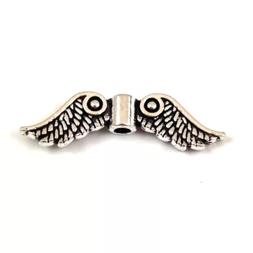 Angyalszárny - platina színű - 23 x 7 x 3 mm - 50db