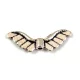Angyalszárny - platina színű - 23 x 8 x 2 mm - 50db