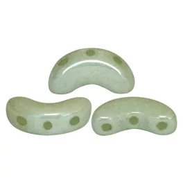   Arcos® par Puca®gyöngy gyöngy - white green luster - 5x10 mm