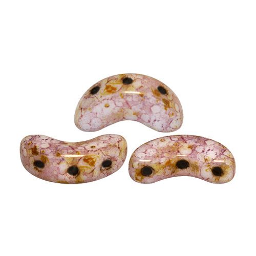 Arcos® par Puca®gyöngy - brown purple bronze luster - 5x10 mm