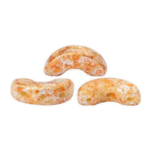 Arcos® par Puca®gyöngy - Opaque Beige Tweedy - 5x10 mm