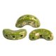 Arcos® par Puca®gyöngy - Opaque Green Splash - 5x10 mm