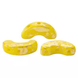 Arcos® par Puca®gyöngy - Opaque Jonquil Splash - 5x10 mm